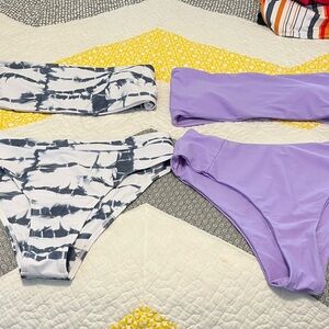 Purple and Tie-Dye Bikini Sets